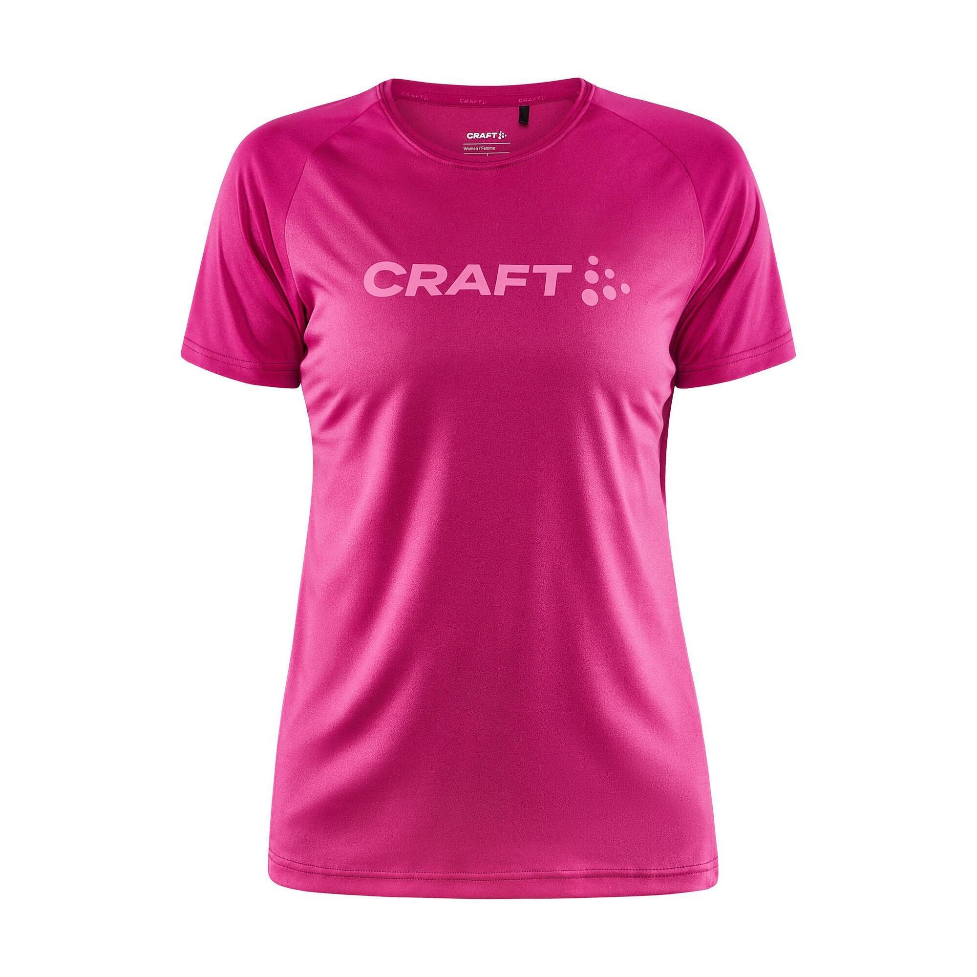 Craft - Tee-shirt Core Essence Logo Femme Craft - T-shirt Manches Courtes - Rose - Decathlon