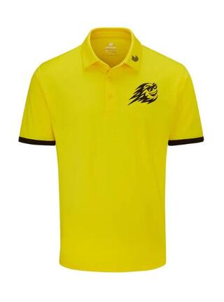 Polo de golf pour hommes Fireballs by Stuburt Madrid LIV Golf, jaune
