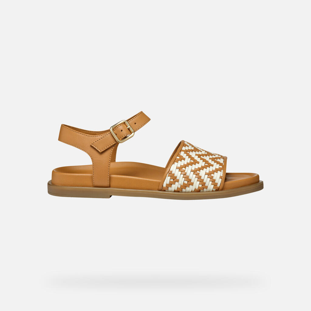Sandales Femme D ADELASH Tabac/Blanc Cassé 2/7
