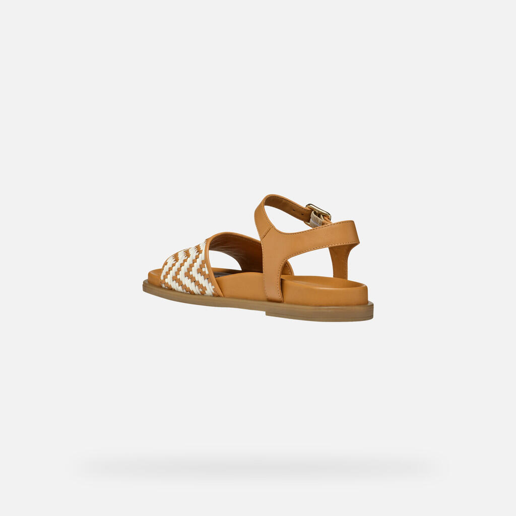Sandales Femme D ADELASH Tabac/Blanc Cassé 4/7