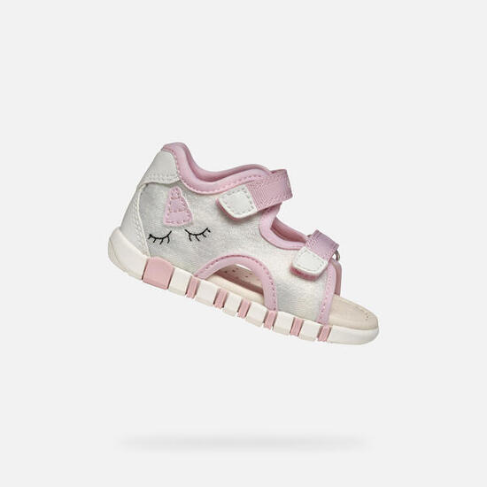 Premiers Pas Bébé Fille SANDAL IUPIDOO BABY GIRL Argent/Rose