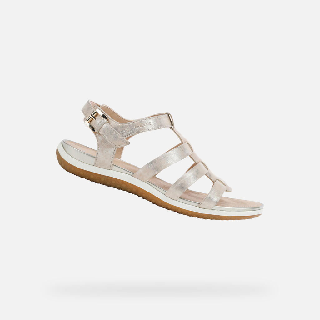 Geox - Sandales Femme D Sandal Vega Beige - Sandales - Vert - Decathlon