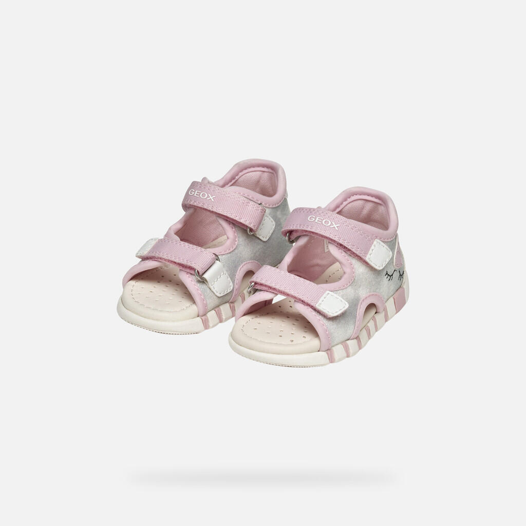Premiers Pas Bébé Fille SANDAL IUPIDOO BABY GIRL Argent/Rose 3/7