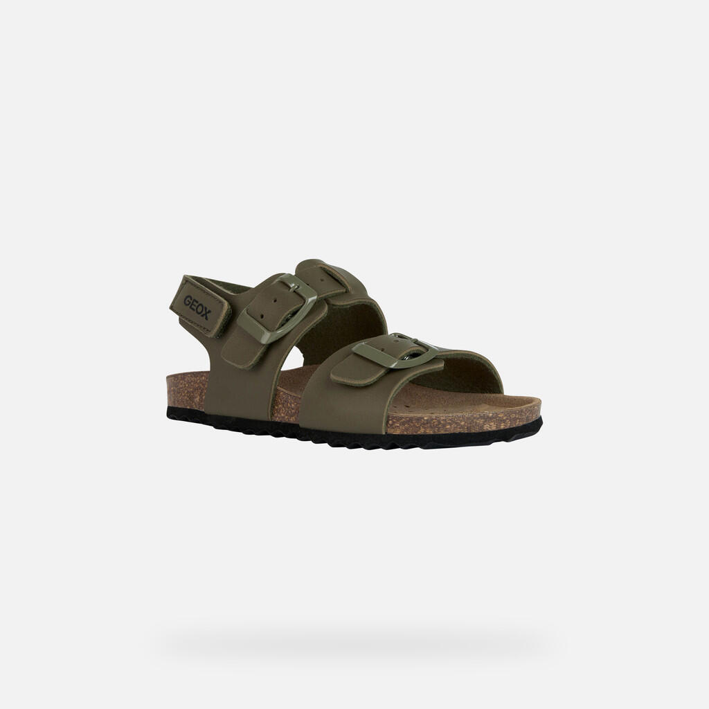 Sandales Garçon J GHITA BOY Vert Militaire 3/7