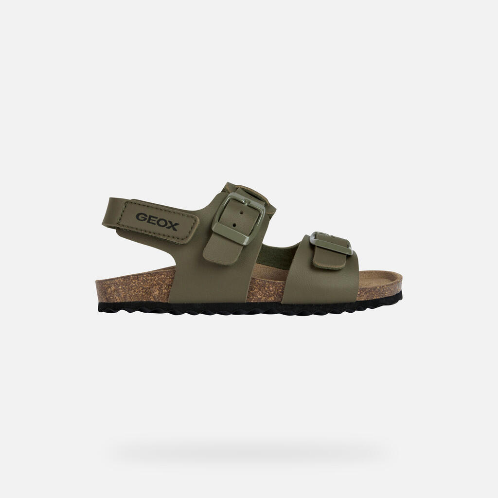 Sandales Garçon J GHITA BOY Vert Militaire 2/7