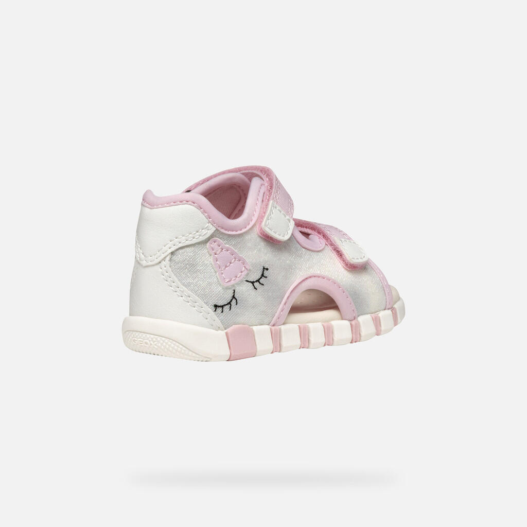 Premiers Pas Bébé Fille SANDAL IUPIDOO BABY GIRL Argent/Rose 6/7