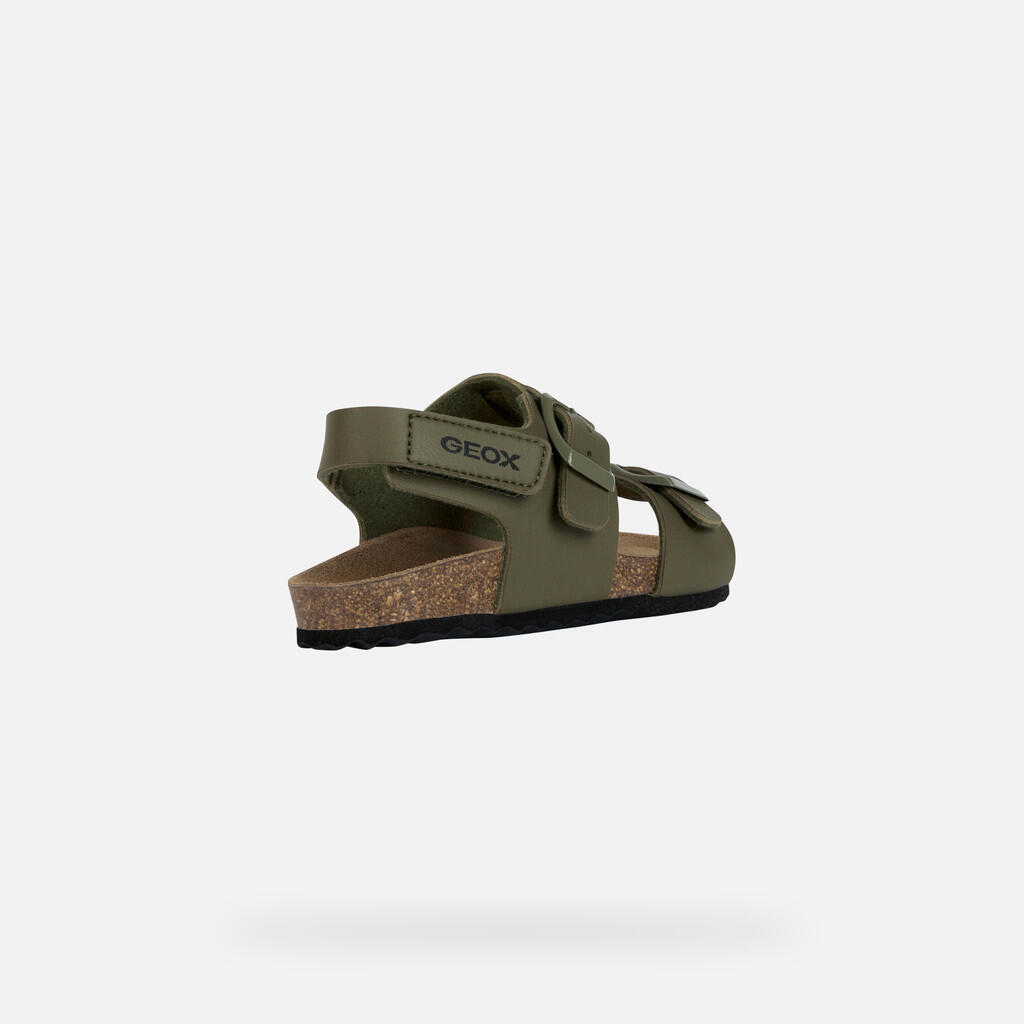 Sandales Garçon J GHITA BOY Vert Militaire 5/7