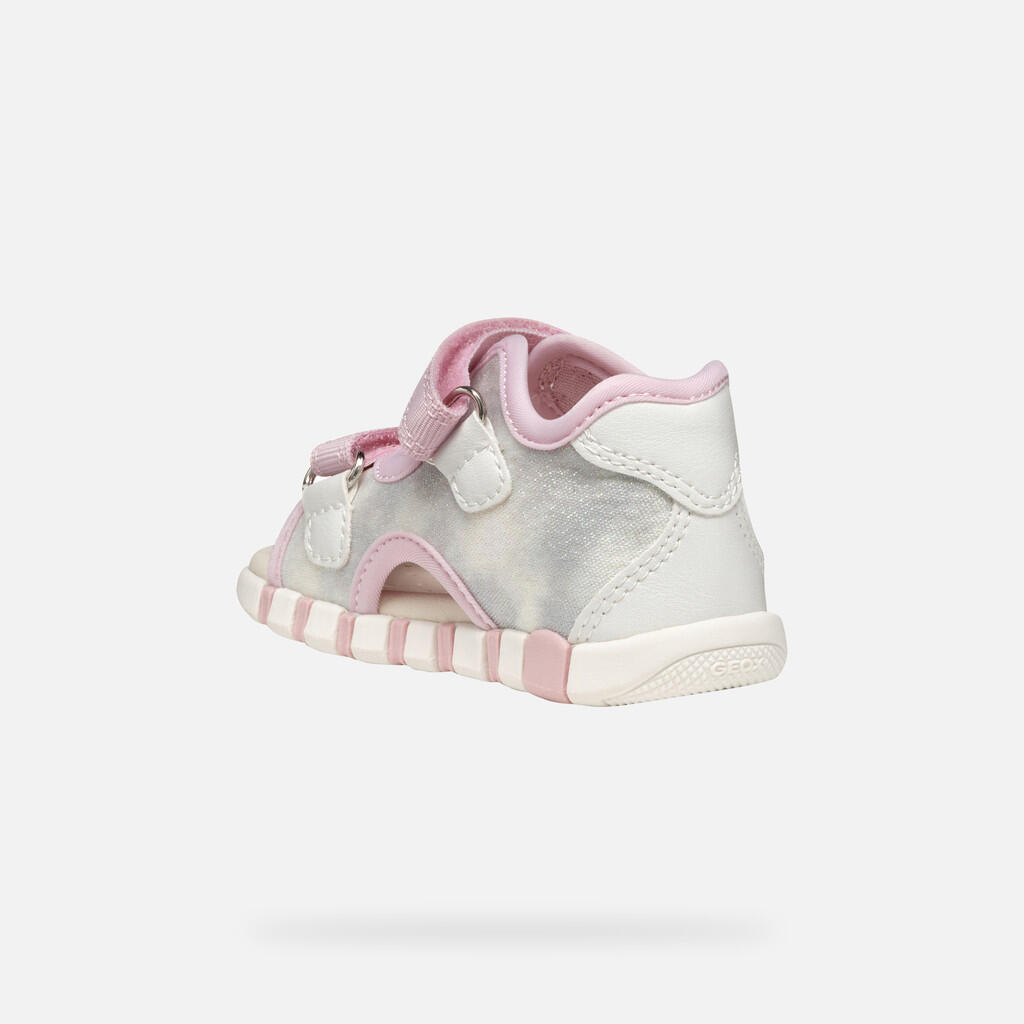 Premiers Pas Bébé Fille SANDAL IUPIDOO BABY GIRL Argent/Rose 5/7