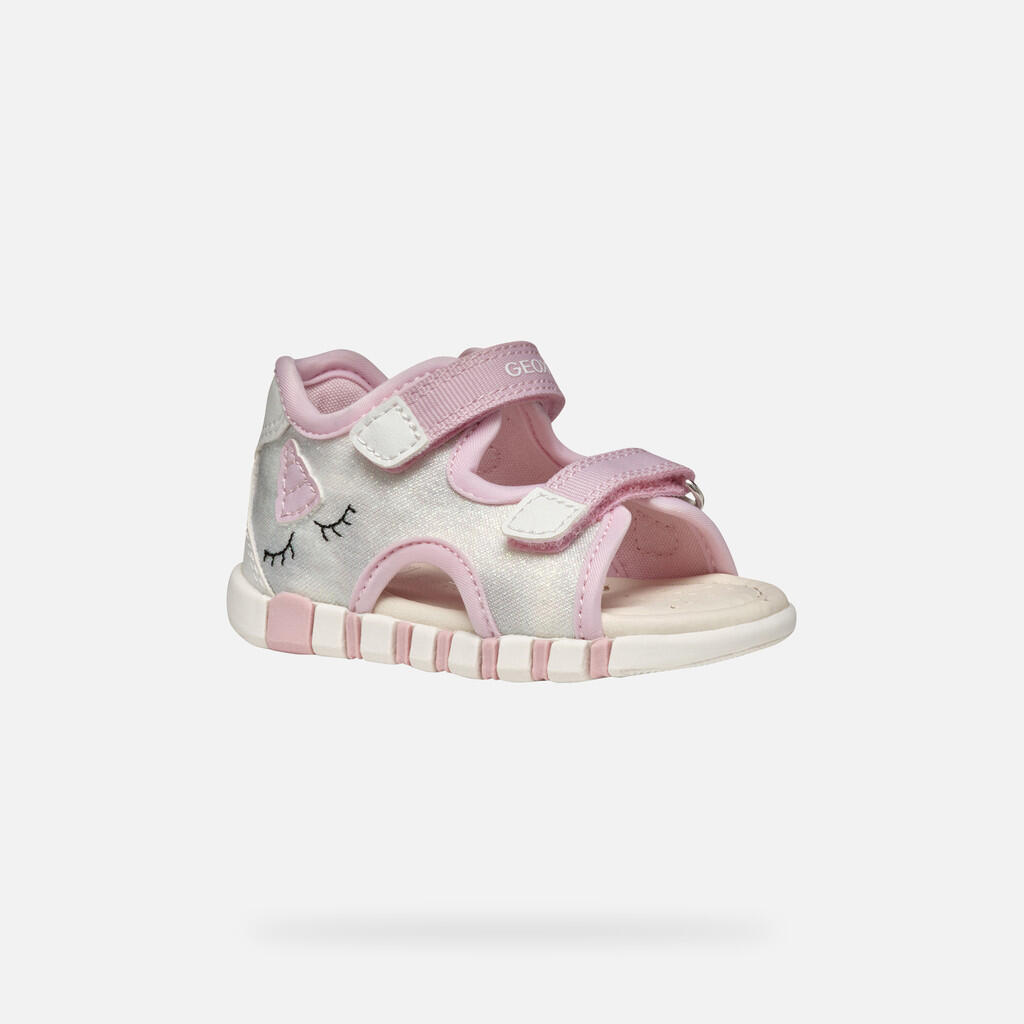 Premiers Pas Bébé Fille SANDAL IUPIDOO BABY GIRL Argent/Rose 4/7