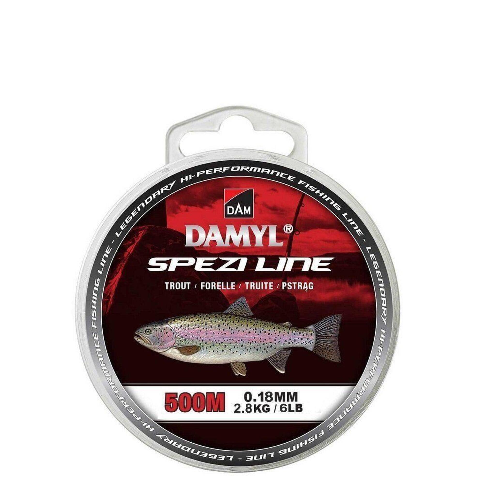 Dam - Ligne De Pêche Monofilament Truite 0,25 Mm - Dam Damyl Spezi Line 500m - Fil Nylon - Gris - 500 G - Decathlon