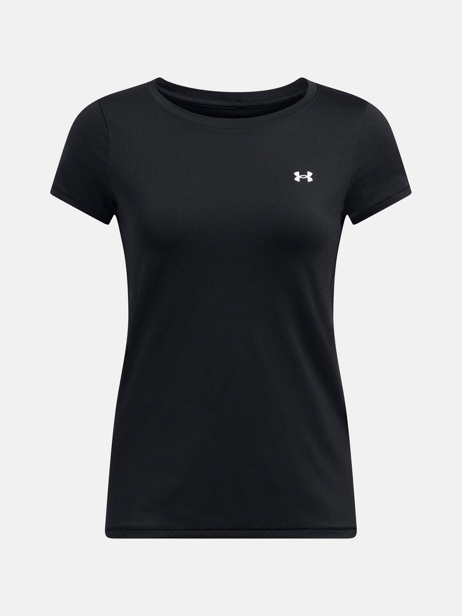 T-shirt Under Armour Tech Mesh para mulher, preto 3/4