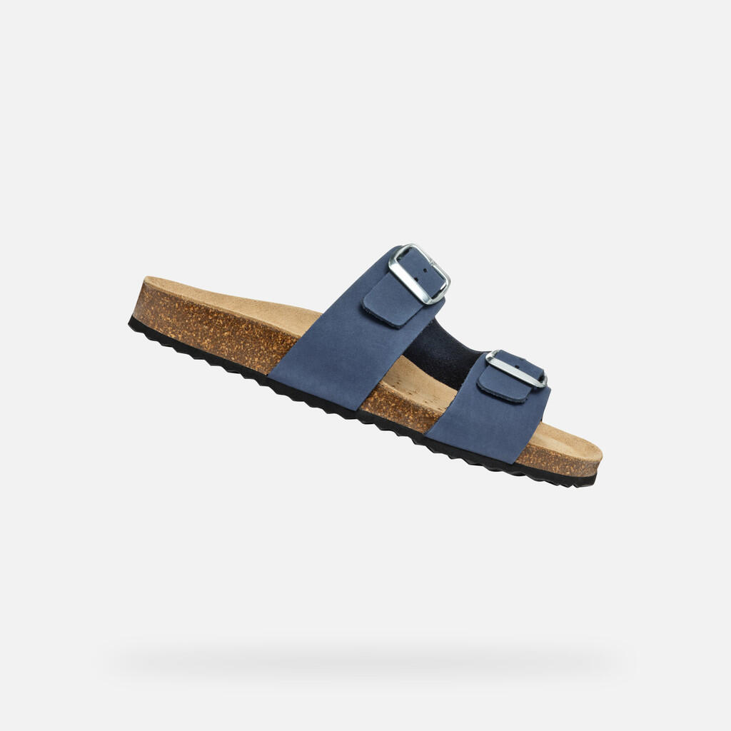 Geox - Sandales Femme D Brionia Bleu Marine - Mule - Bleu - Decathlon