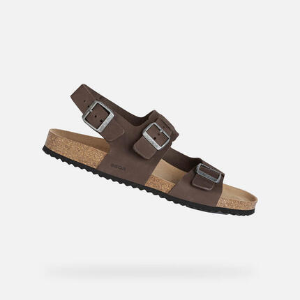 Sandales Homme U SANDAL GHITA Brun Foncé