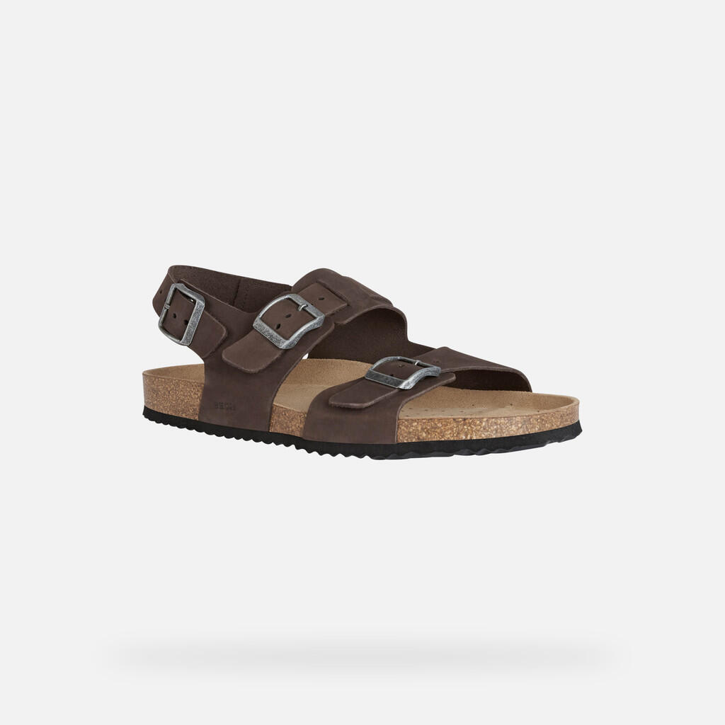 Sandales Homme U SANDAL GHITA Brun Foncé 3/7