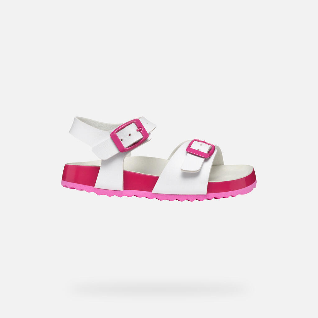 Sandales Fille J ADRIEL GIRL Blanc/Fuchsia 2/7