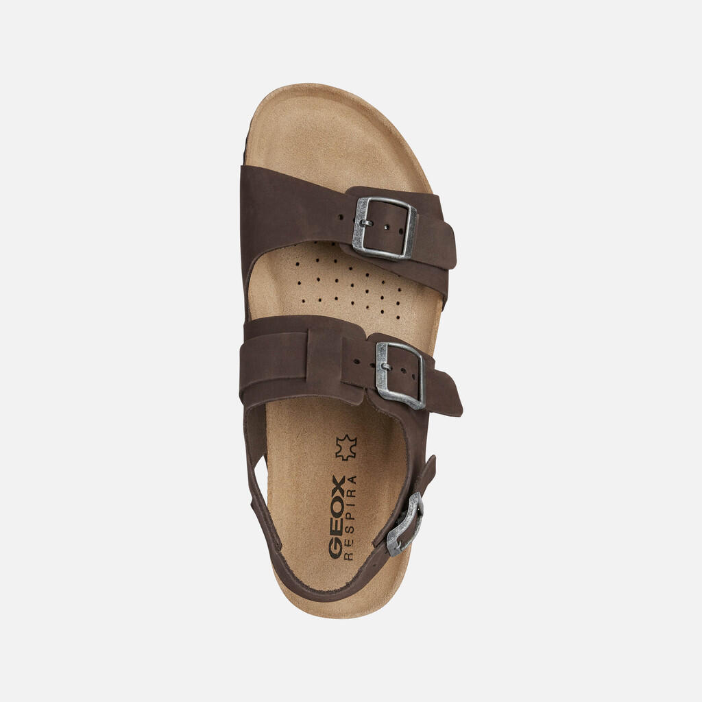 Sandales Homme U SANDAL GHITA Brun Foncé 6/7