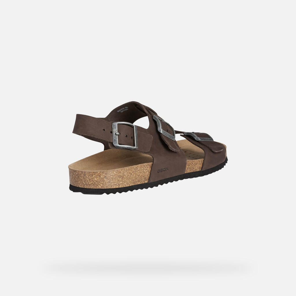 Sandales Homme U SANDAL GHITA Brun Foncé 5/7