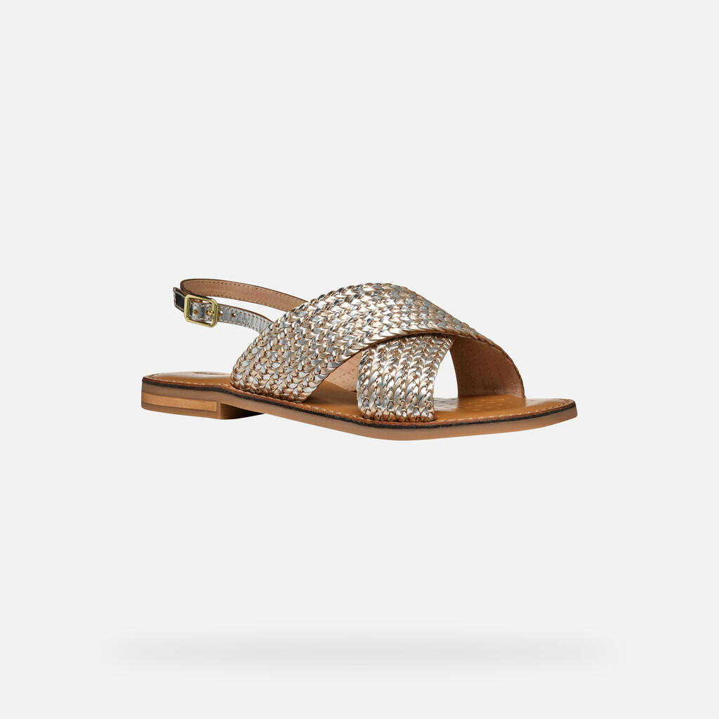 Sandales Femme MADDALUSIA C WOMAN Or Clair/Argent 3/7