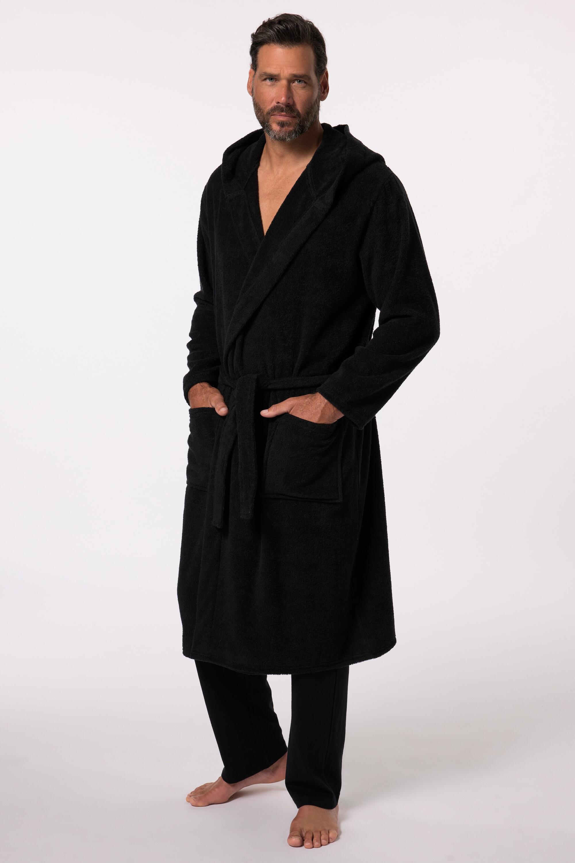 JAY-PI Heren badjas loungewear badstof capuchon tot 8XL
