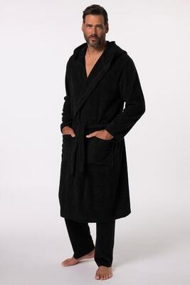 Heren badjas loungewear badstof capuchon tot 8xl