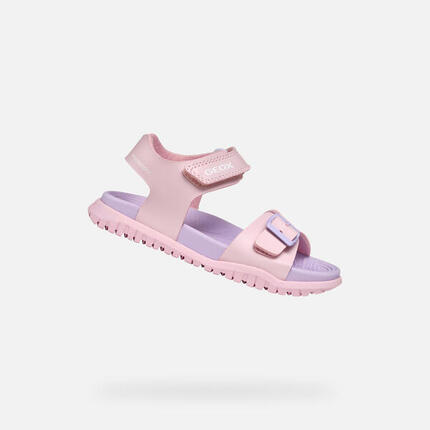 Sandales Fille J SANDAL FUSBETTO GI Rose Clair/Lilas