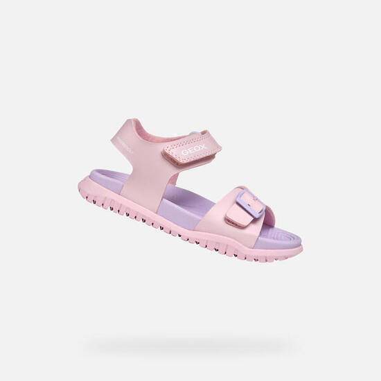 Sandales Fille J SANDAL FUSBETTO GI Rose Clair/Lilas