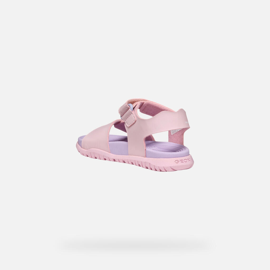 Sandales Fille J SANDAL FUSBETTO GI Rose Clair/Lilas 5/7