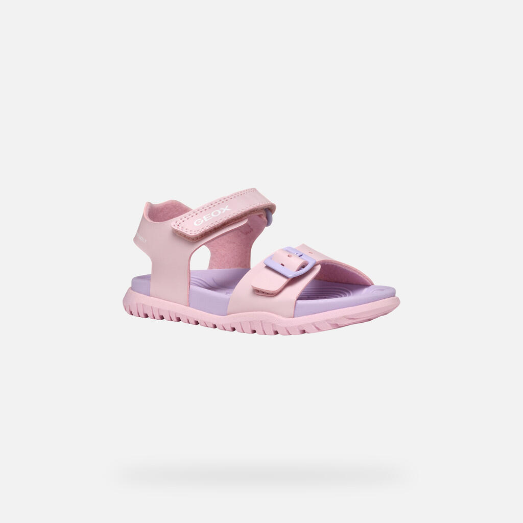 Sandales Fille J SANDAL FUSBETTO GI Rose Clair/Lilas 4/7
