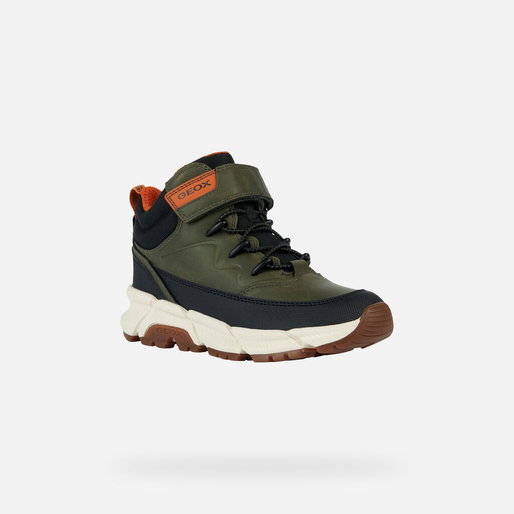 Bottes Garçon FLEXYPER PLUS ABX BOY Vert Militaire/Orange 5/7