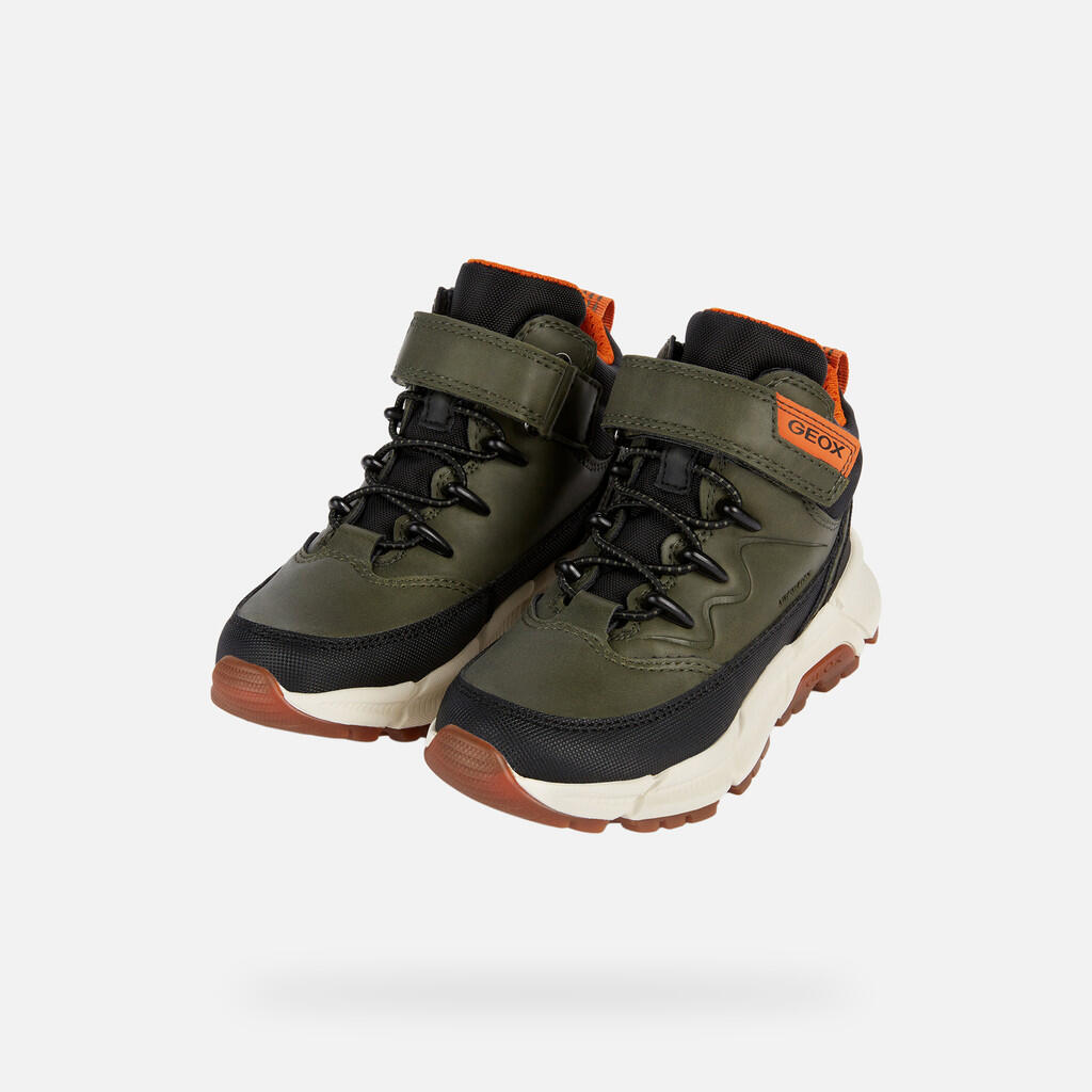 Bottes Garçon FLEXYPER PLUS ABX BOY Vert Militaire/Orange 4/7