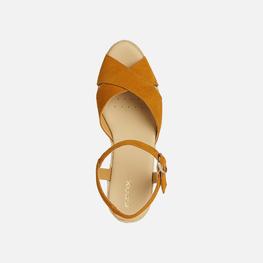 Sandales Femme D GELSA LOW Jaune Foncé 6/7