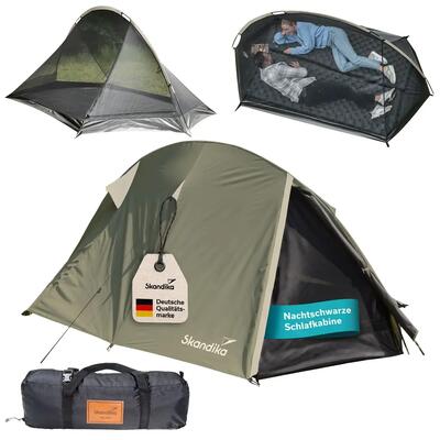 Trekking tent hemus 2 sleeper - 2 persoons tunneltent - donkere slaapcabine