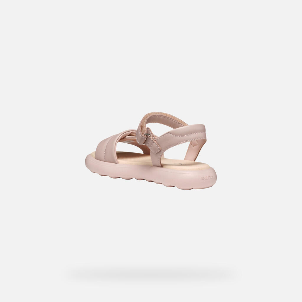 Sandales Fille J SANDAL PUFFYPOP GI Vieux Rose 5/7