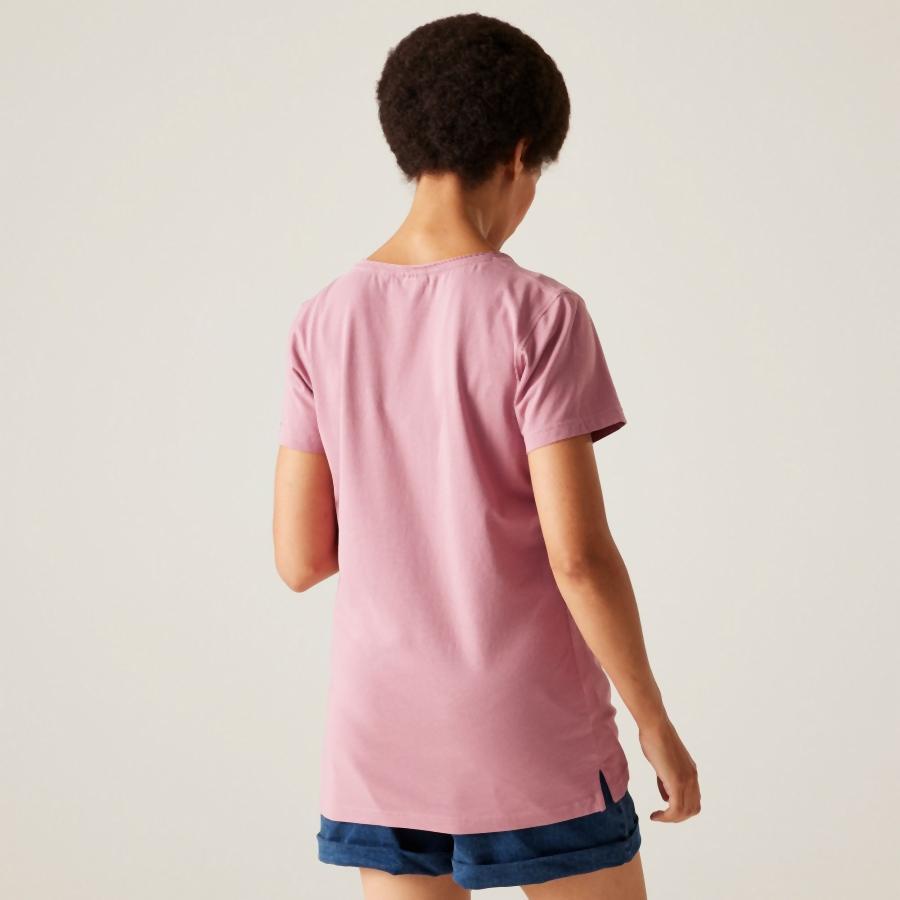 Dames-T-shirt met V-hals Regatta Elkie 3/4