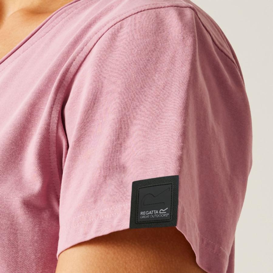 Dames-T-shirt met V-hals Regatta Elkie 2/4