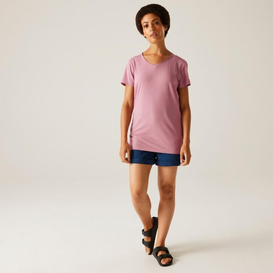 Dames-T-shirt met V-hals Regatta Elkie 4/4