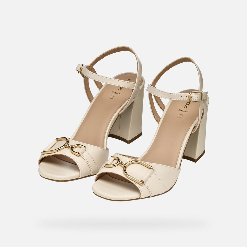 Sandales Femme NEW ERAKLIA 80 WOMAN Blanc Cassé 4/7