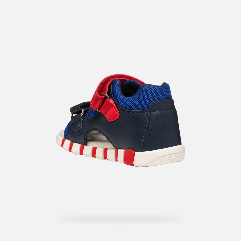 Premiers Pas Bébé Garçon SANDAL IUPIDOO BABY Bleu Marine/Bleu Roi 5/7