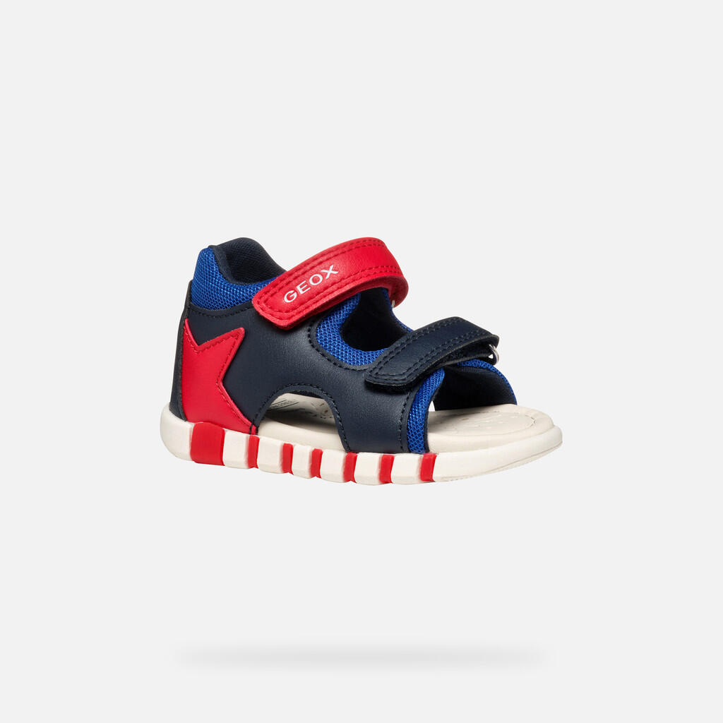 Premiers Pas Bébé Garçon SANDAL IUPIDOO BABY Bleu Marine/Bleu Roi 4/7