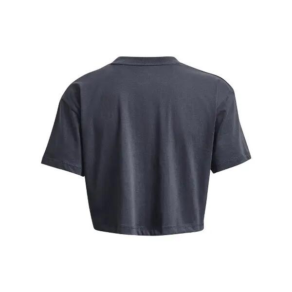 UA W BRANDED LOGO CROP SS 5/7