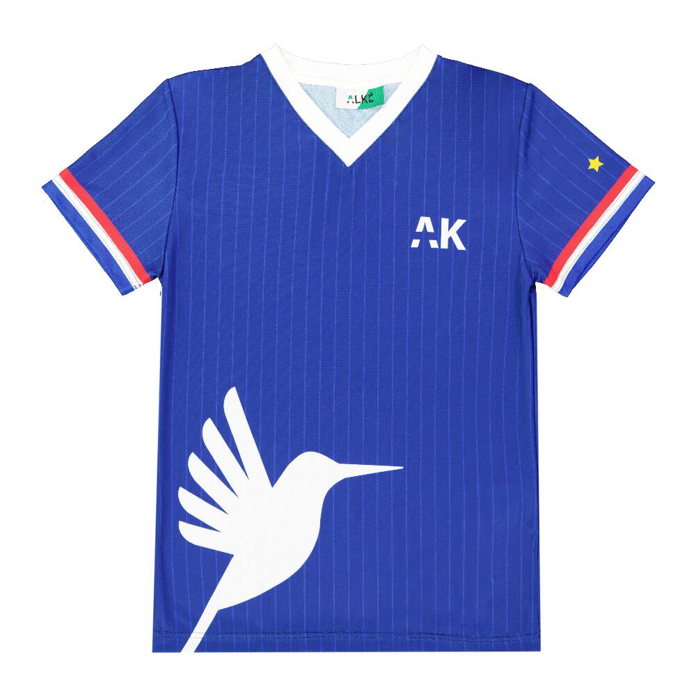 Alké - Maillot Sport Femme Bleu Blanc Rouge - Maillot Manches Courtes - Bleu - Decathlon