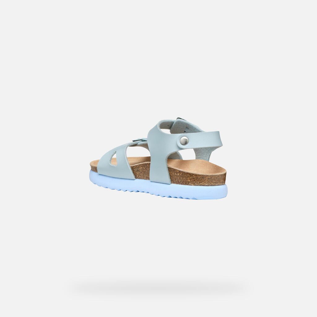 Sandales Fille J SANDAL BUBBLEBOW G Bleu Ciel 5/7