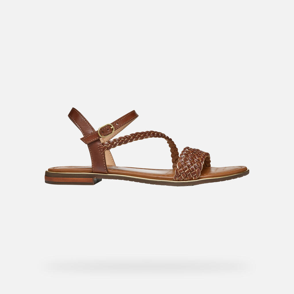 Sandales Femme D SOZY PLUS Tabac/Or Clair 2/7