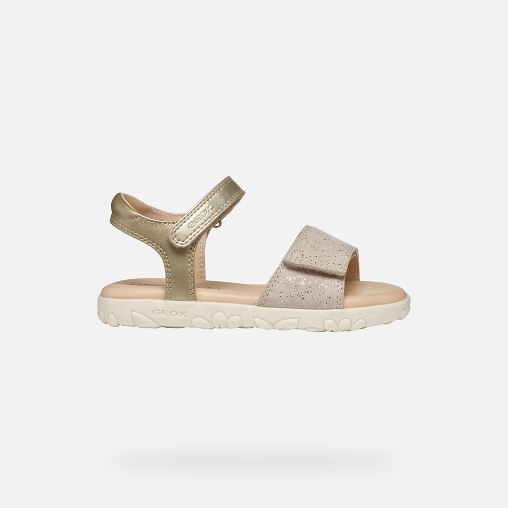 Sandały GEOX J SANDAL HAITI GIRL Beżowy 2/7