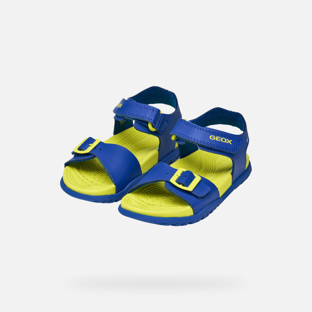 Sandales Garçon SANDAL FUSBETTO BOY Bleu Roi/Jaune Fluo 4/7