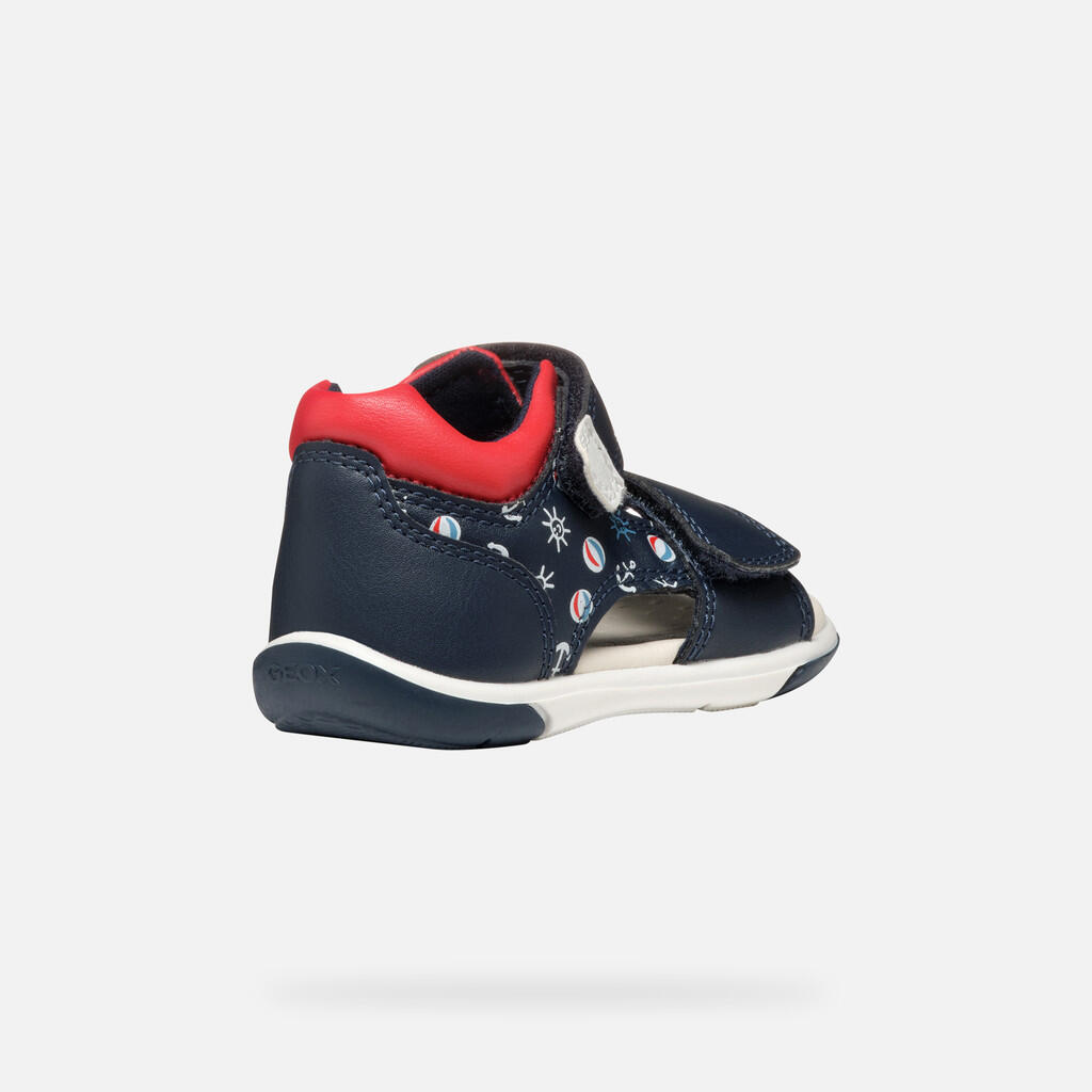 Premiers Pas Bébé Garçon B SANDAL ZAPITO BOY Bleu Marine/Rouge 6/7