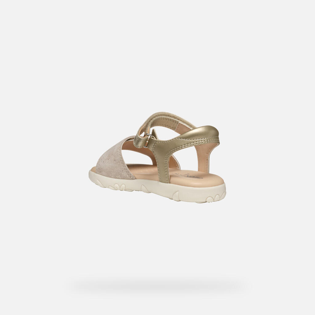 Sandały GEOX J SANDAL HAITI GIRL Beżowy 5/7