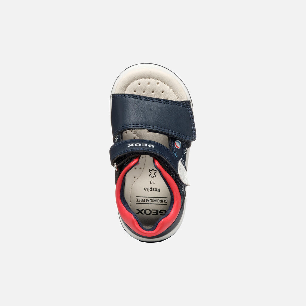Premiers Pas Bébé Garçon B SANDAL ZAPITO BOY Bleu Marine/Rouge 7/7