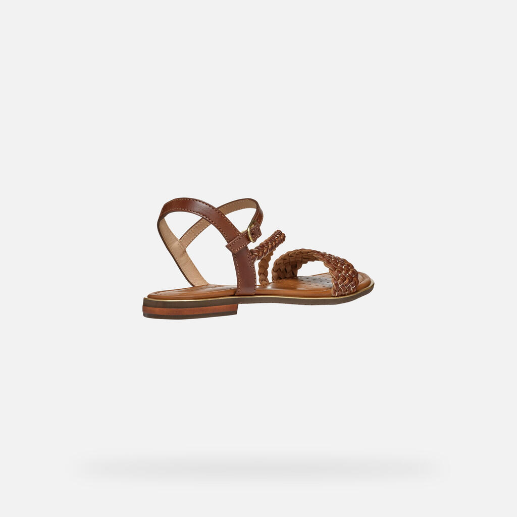 Sandales Femme D SOZY PLUS Tabac/Or Clair 5/7