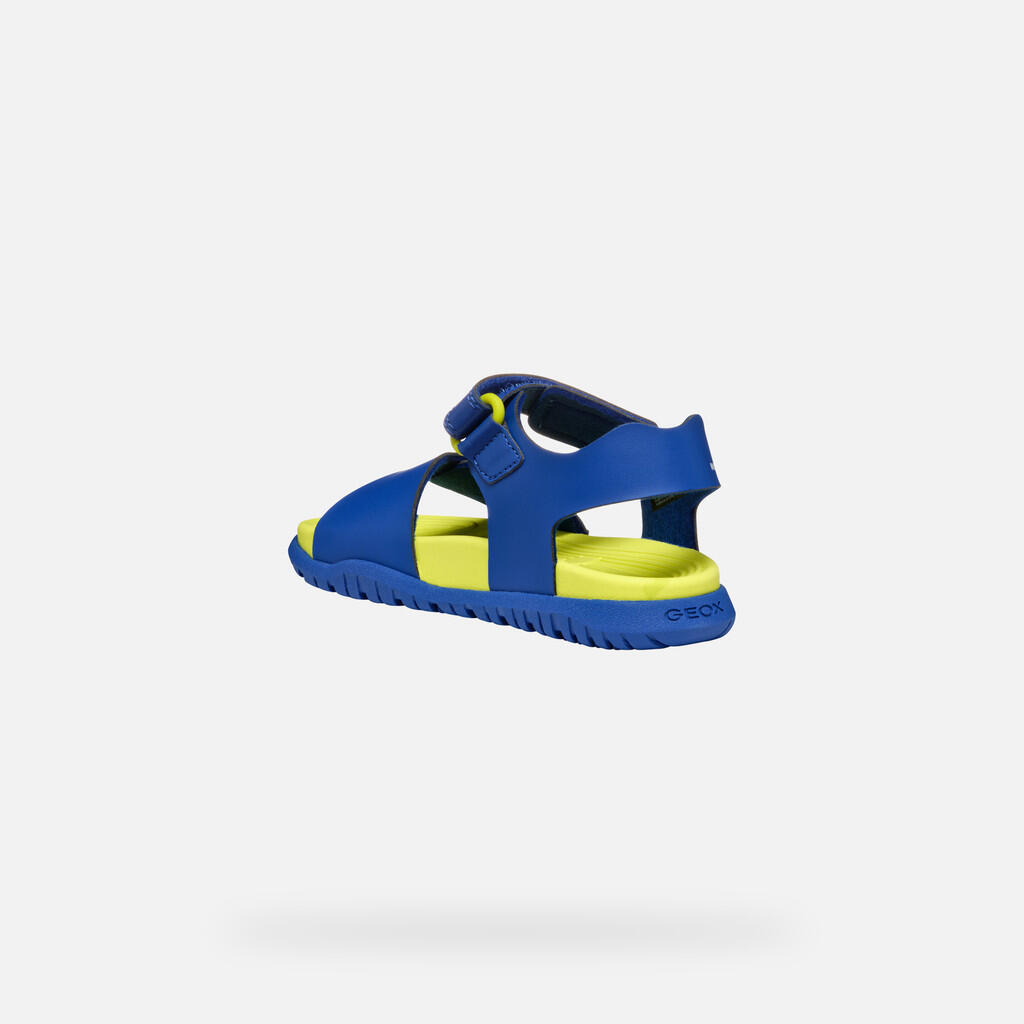 Sandales Garçon SANDAL FUSBETTO BOY Bleu Roi/Jaune Fluo 6/7